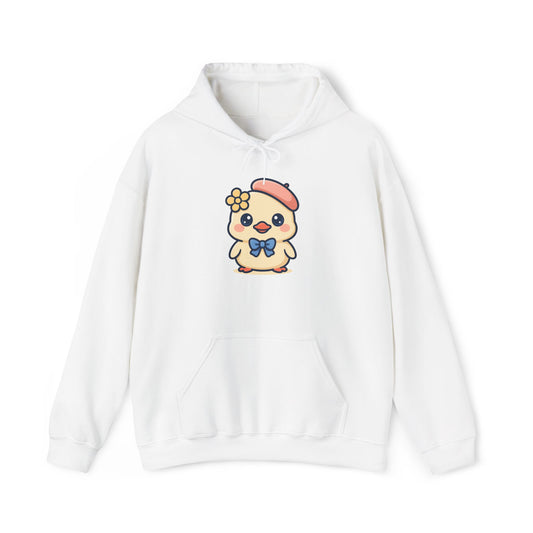 Kawaii Kuiken Hoodie – Met Baret en Bloemetje