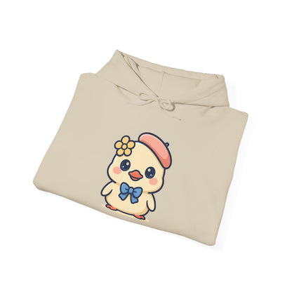 Kawaii Kuiken Hoodie – Met Baret en Bloemetje