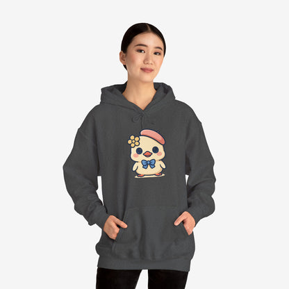 Kawaii Kuiken Hoodie – Met Baret en Bloemetje