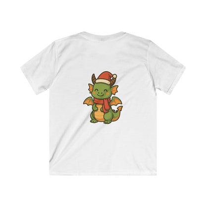 Schattig Kerstshirt met Draakje in Kerstmuts & Sjaal