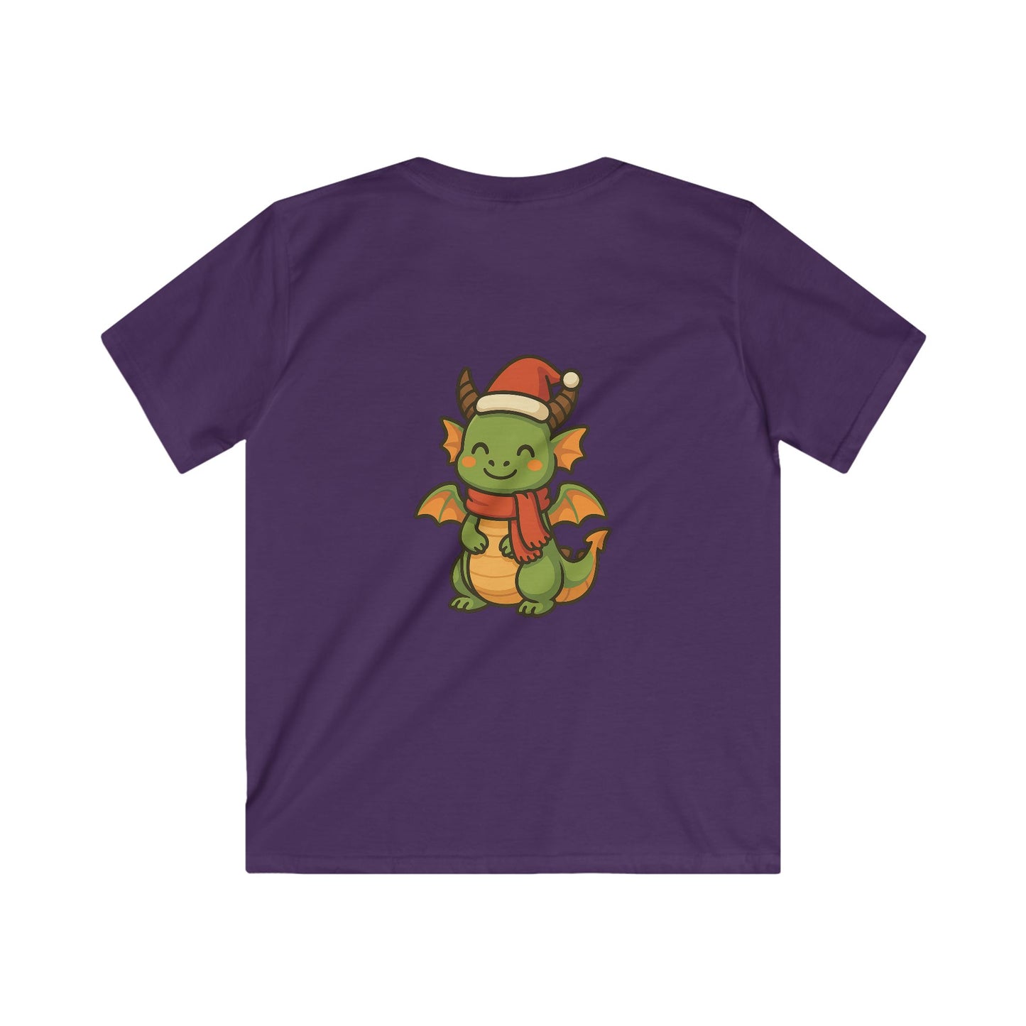 Schattig Kerstshirt met Draakje in Kerstmuts & Sjaal