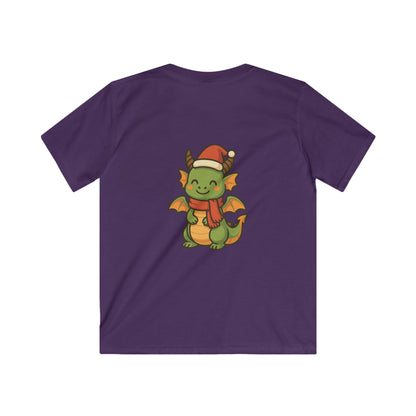 Schattig Kerstshirt met Draakje in Kerstmuts & Sjaal