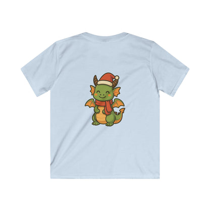 Schattig Kerstshirt met Draakje in Kerstmuts & Sjaal