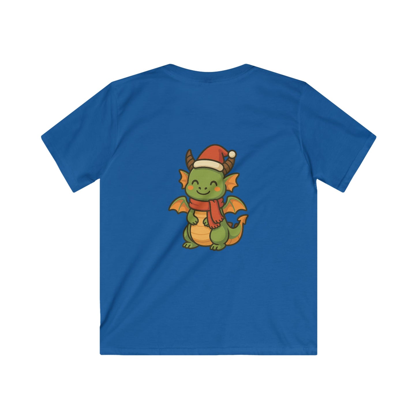 Schattig Kerstshirt met Draakje in Kerstmuts & Sjaal