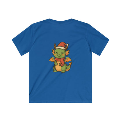 Schattig Kerstshirt met Draakje in Kerstmuts & Sjaal