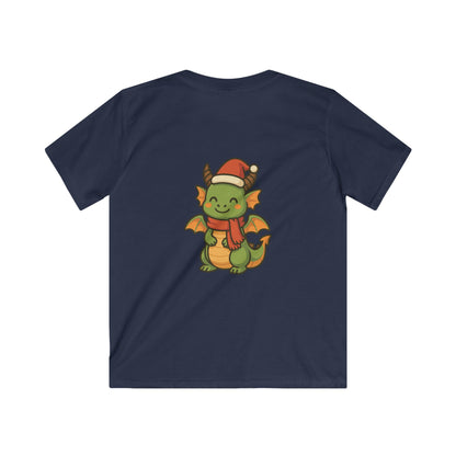 Schattig Kerstshirt met Draakje in Kerstmuts & Sjaal