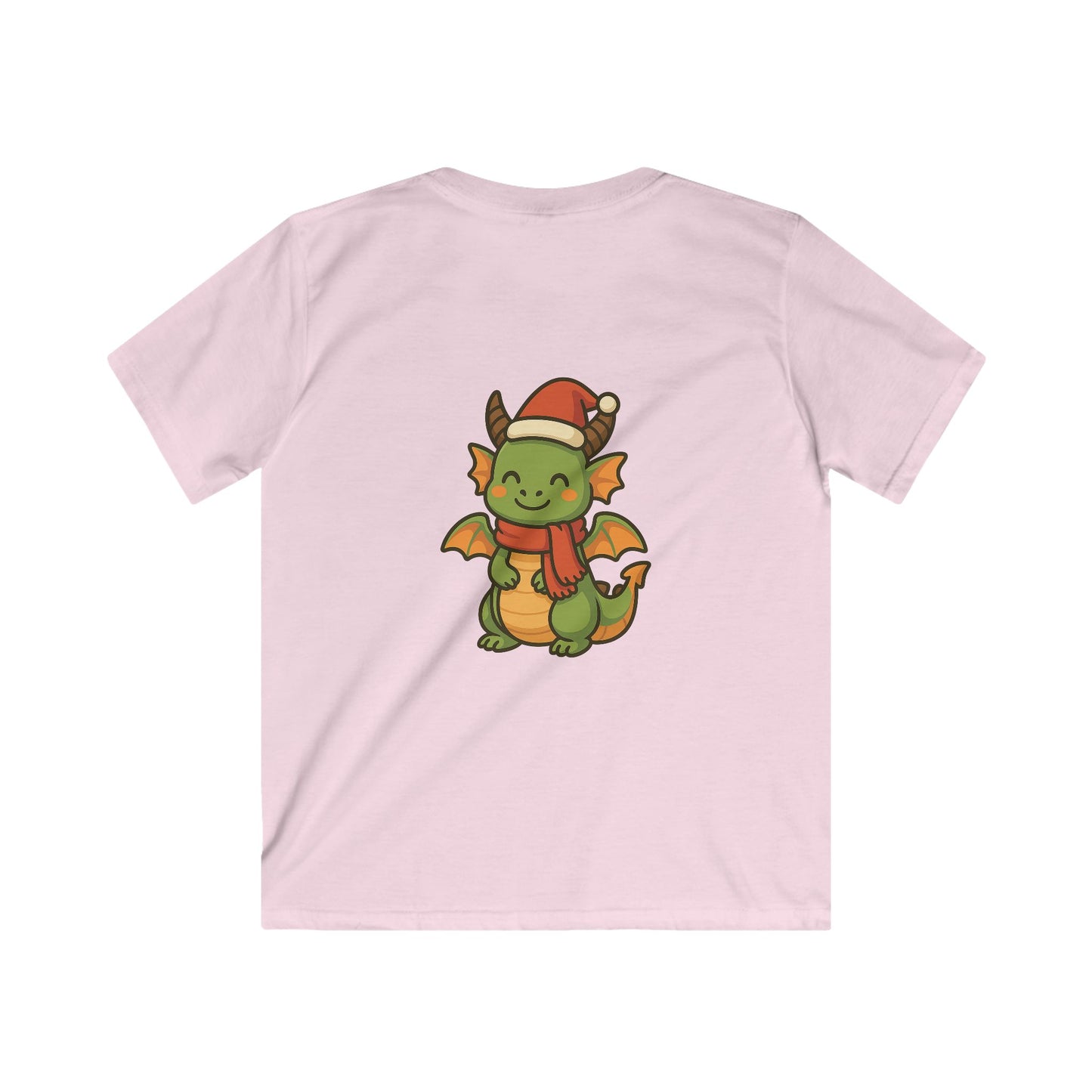 Schattig Kerstshirt met Draakje in Kerstmuts & Sjaal