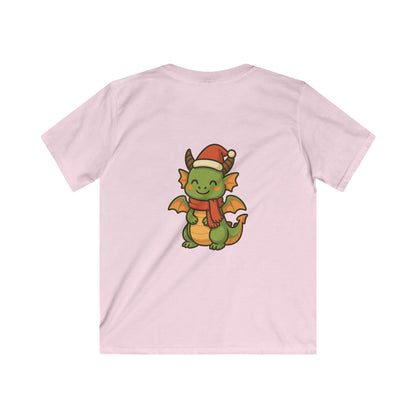 Schattig Kerstshirt met Draakje in Kerstmuts & Sjaal