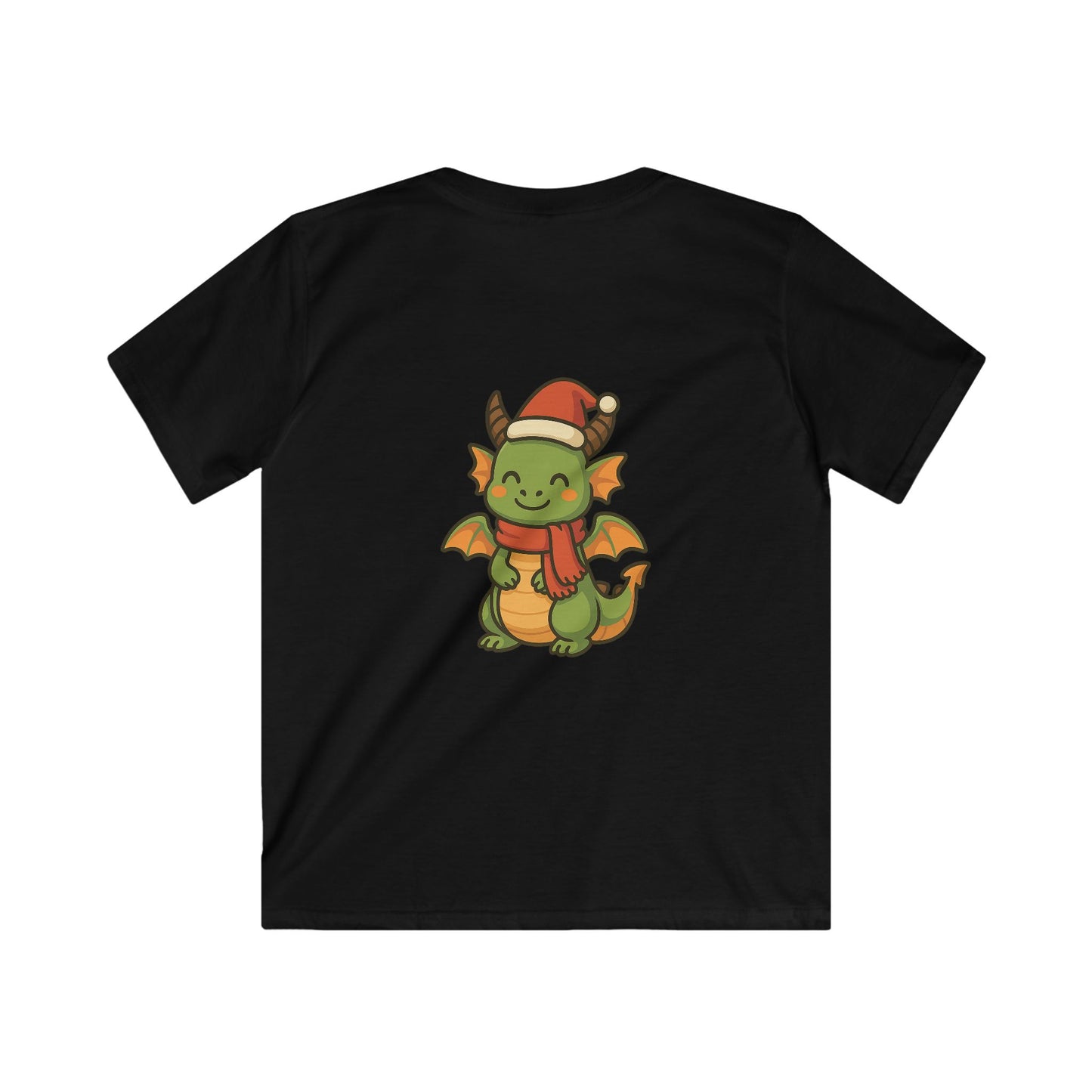 Schattig Kerstshirt met Draakje in Kerstmuts & Sjaal