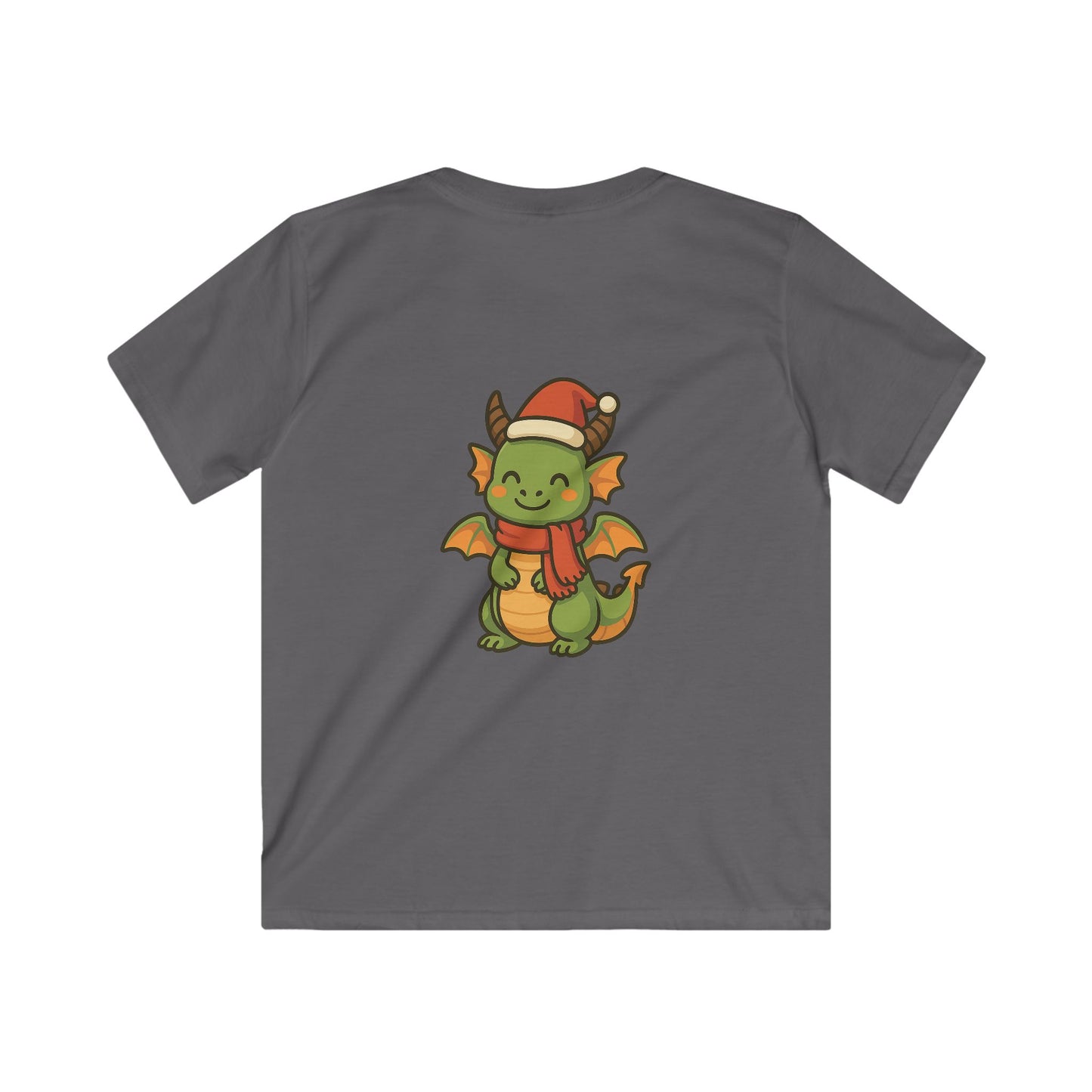 Schattig Kerstshirt met Draakje in Kerstmuts & Sjaal