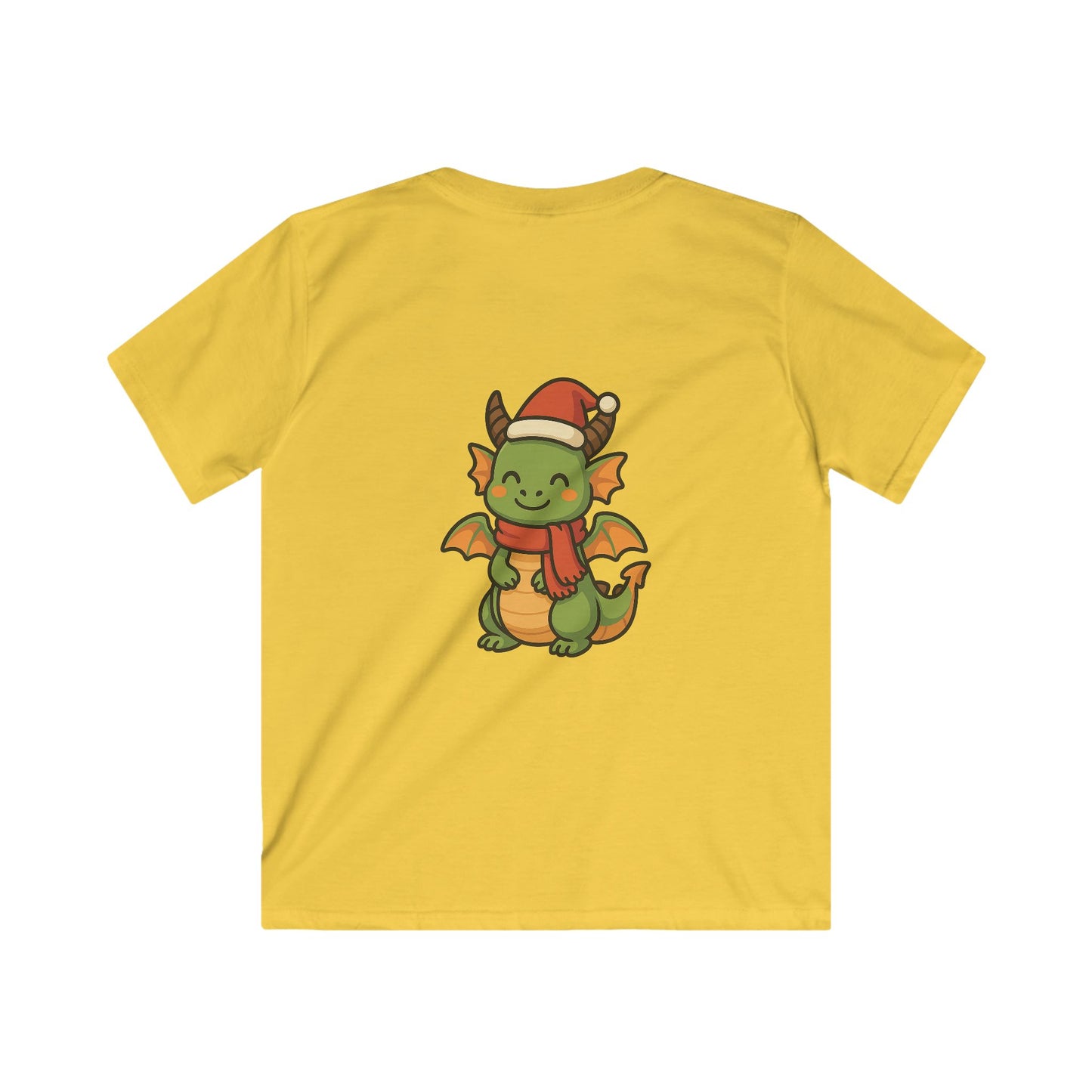 Schattig Kerstshirt met Draakje in Kerstmuts & Sjaal