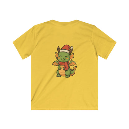 Schattig Kerstshirt met Draakje in Kerstmuts & Sjaal