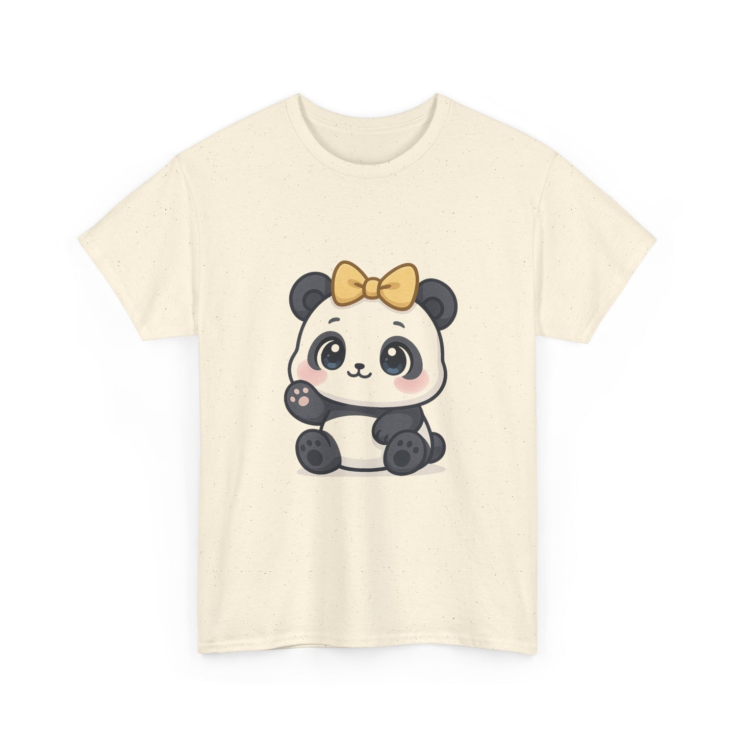 Schattig Panda T-Shirt met Gouden Strik