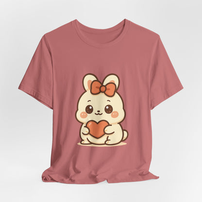 Schattig Kawaii Konijntje met Hart T-Shirt