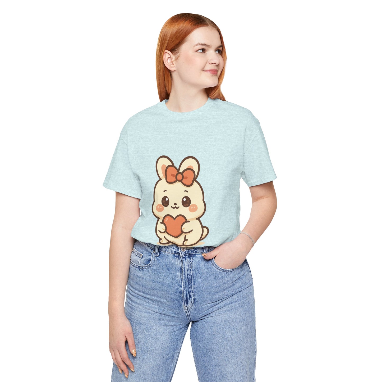 Schattig Kawaii Konijntje met Hart T-Shirt