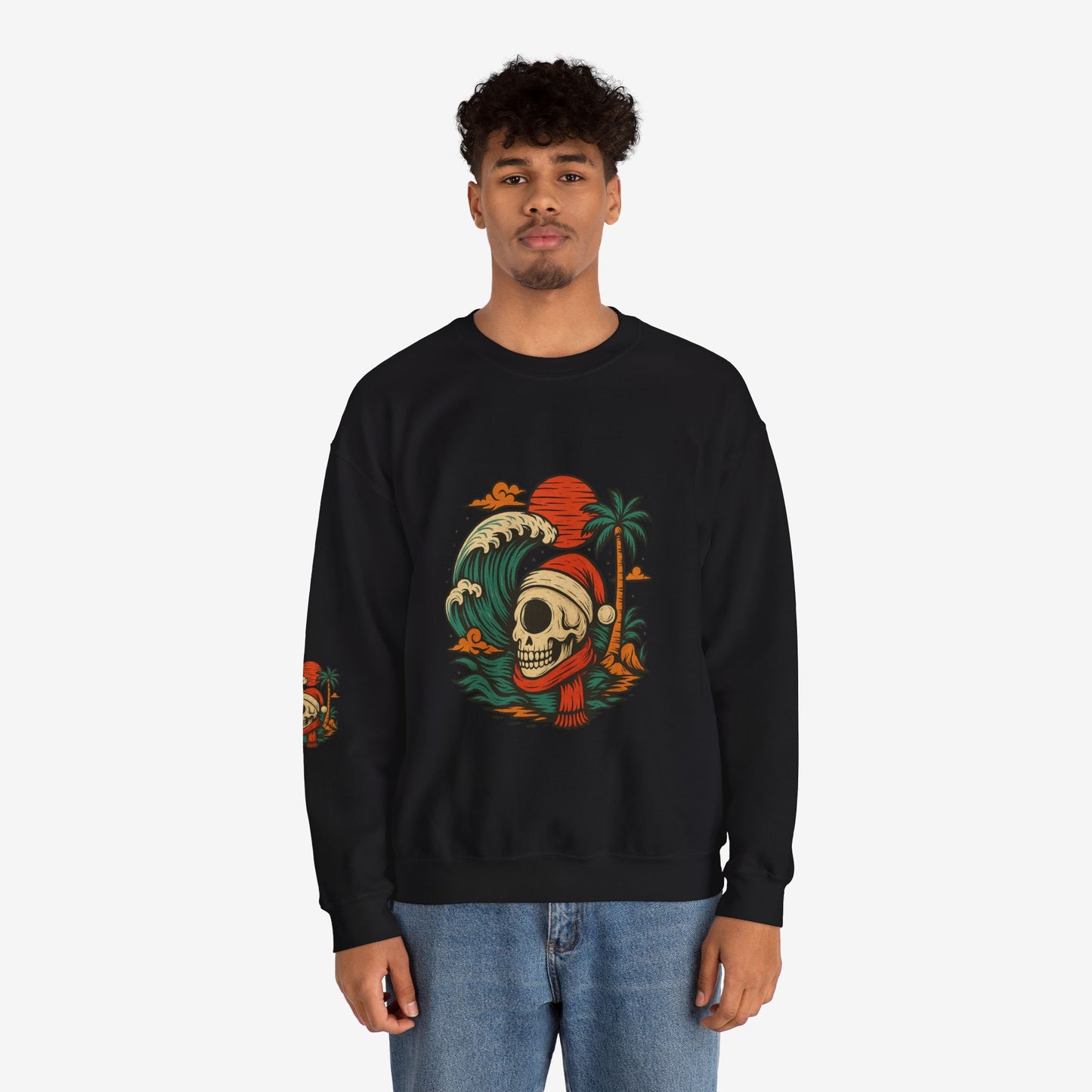 Skull Surf Kerst Sweater