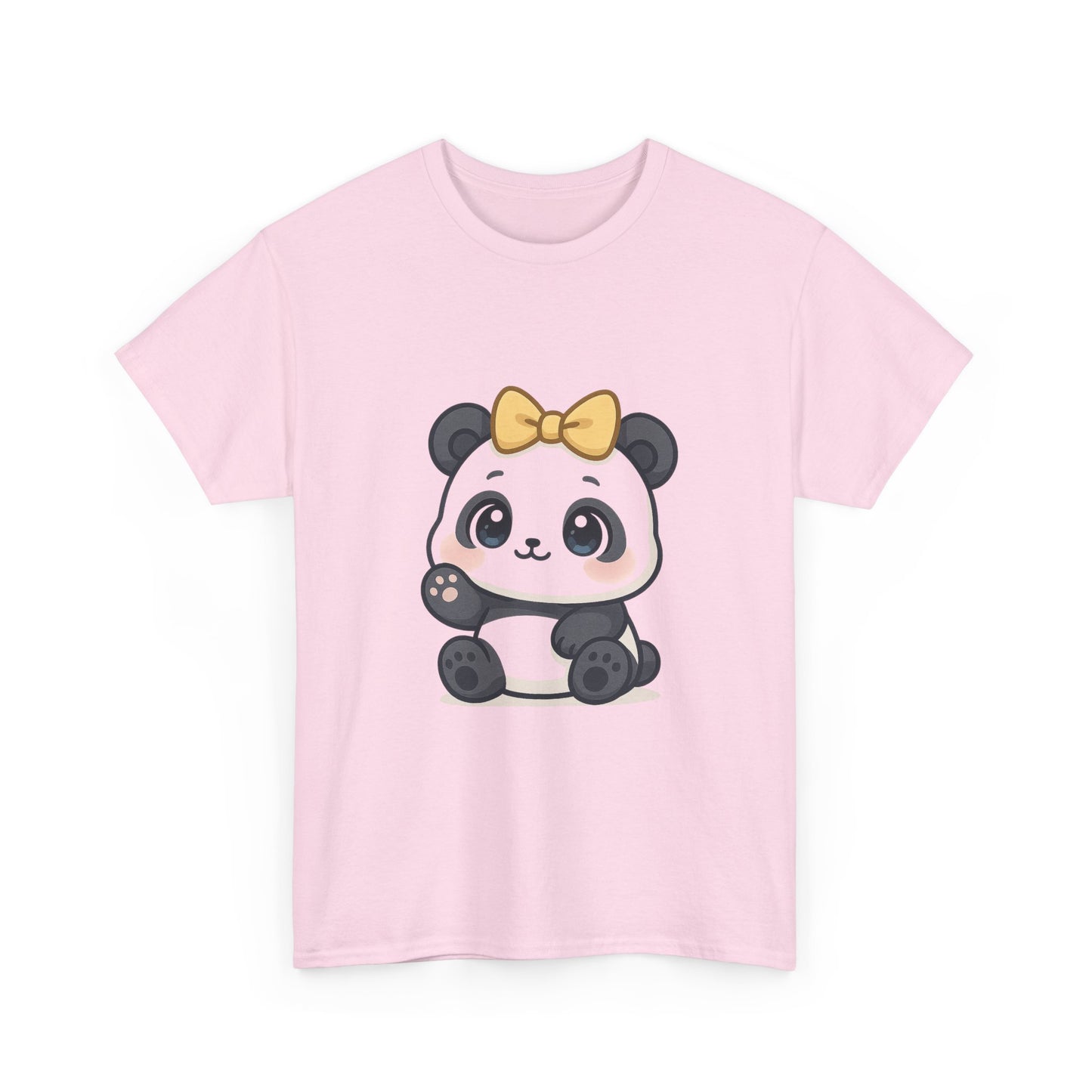 Schattig Panda T-Shirt met Gouden Strik