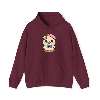 Kawaii Kuiken Hoodie – Met Baret en Bloemetje