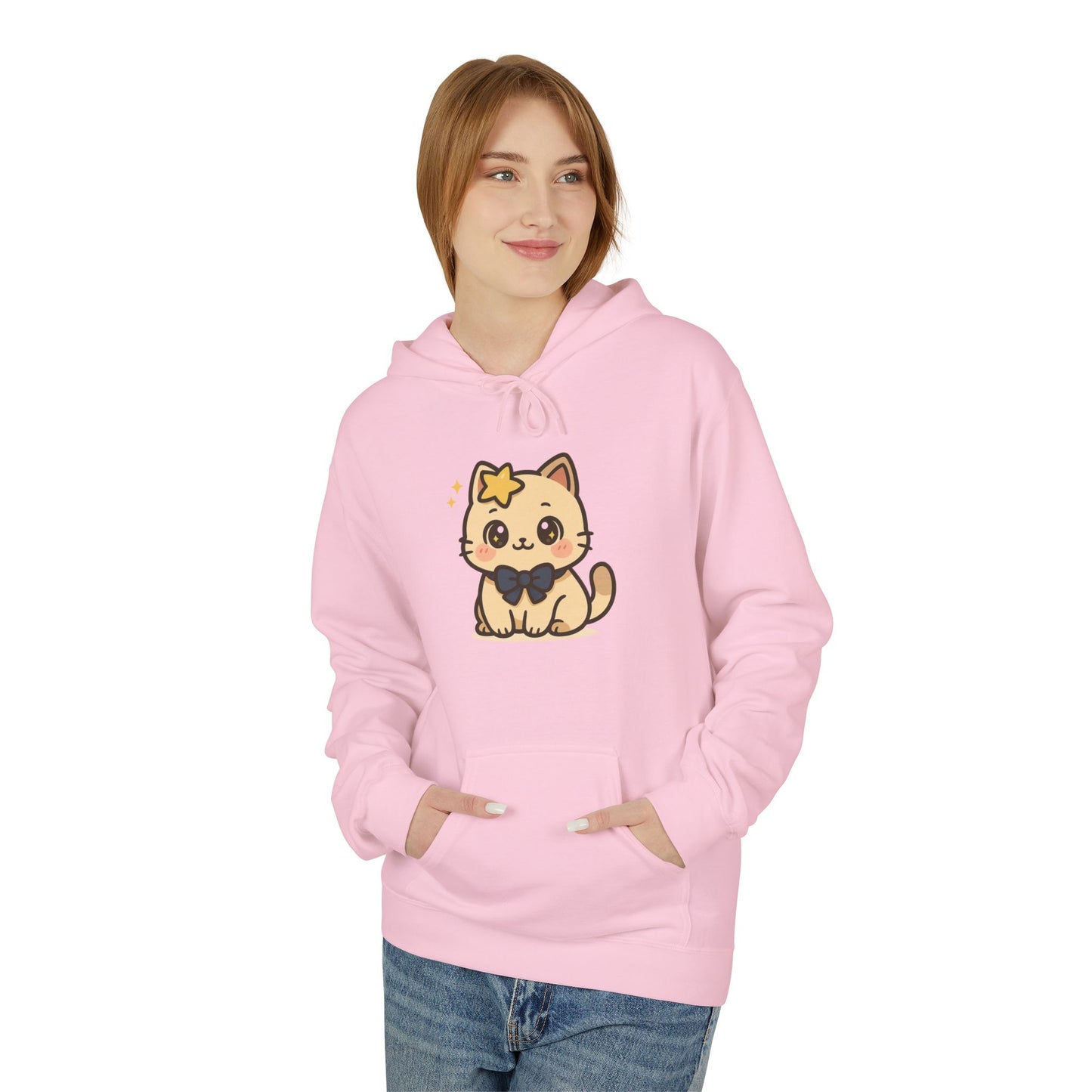 Schattige Kawaii Kat Hoodie met Sterretje