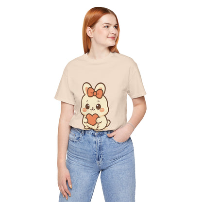 Schattig Kawaii Konijntje met Hart T-Shirt