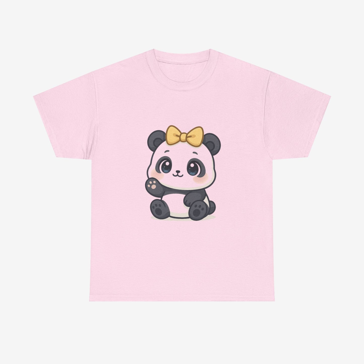 Schattig Panda T-Shirt met Gouden Strik