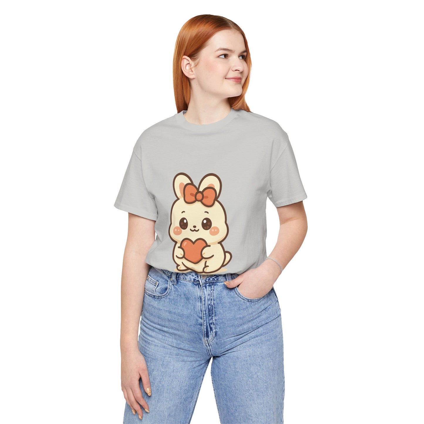 Schattig Kawaii Konijntje met Hart T-Shirt