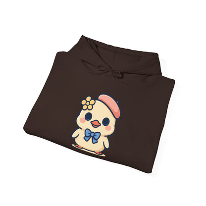 Kawaii Kuiken Hoodie – Met Baret en Bloemetje