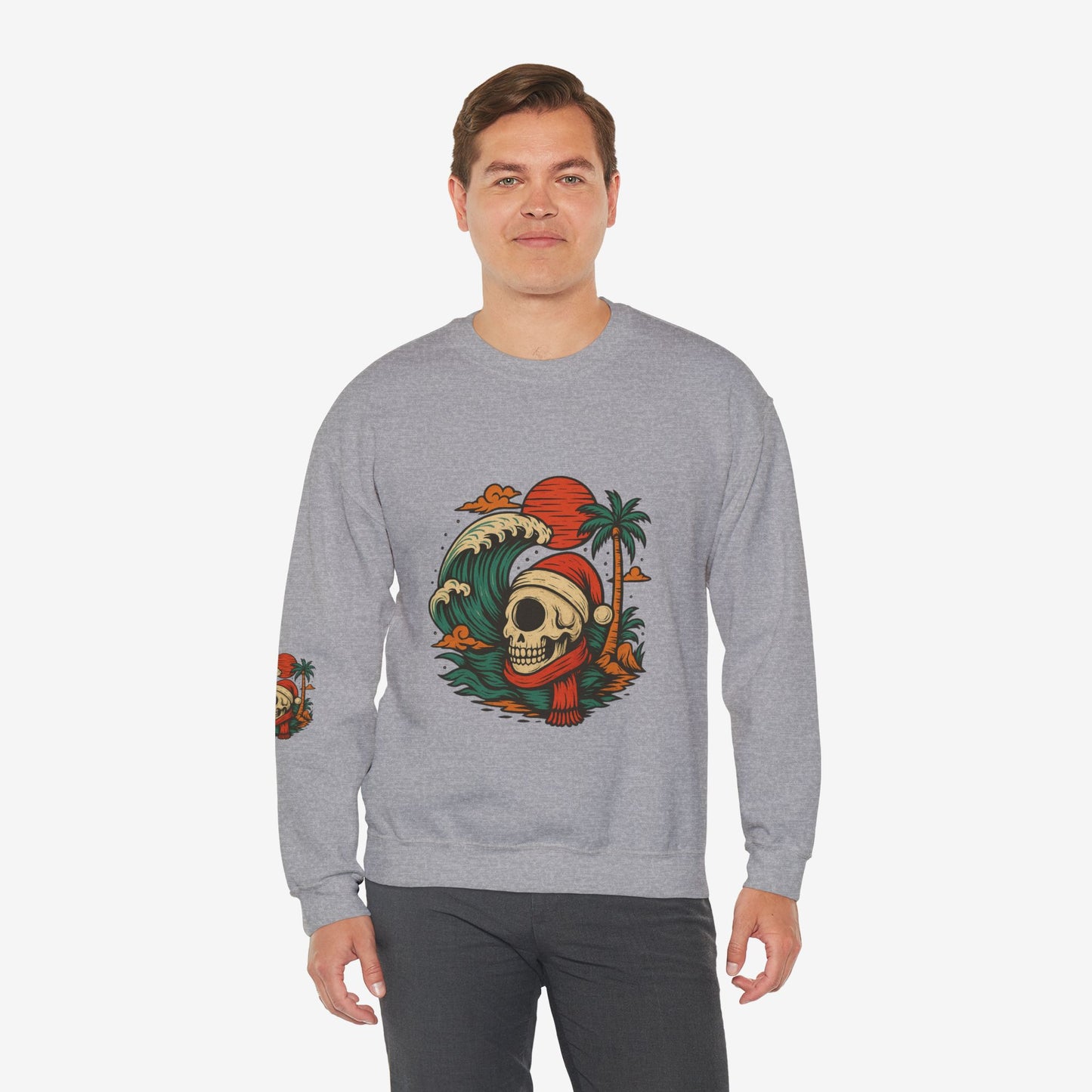 Skull Surf Kerst Sweater
