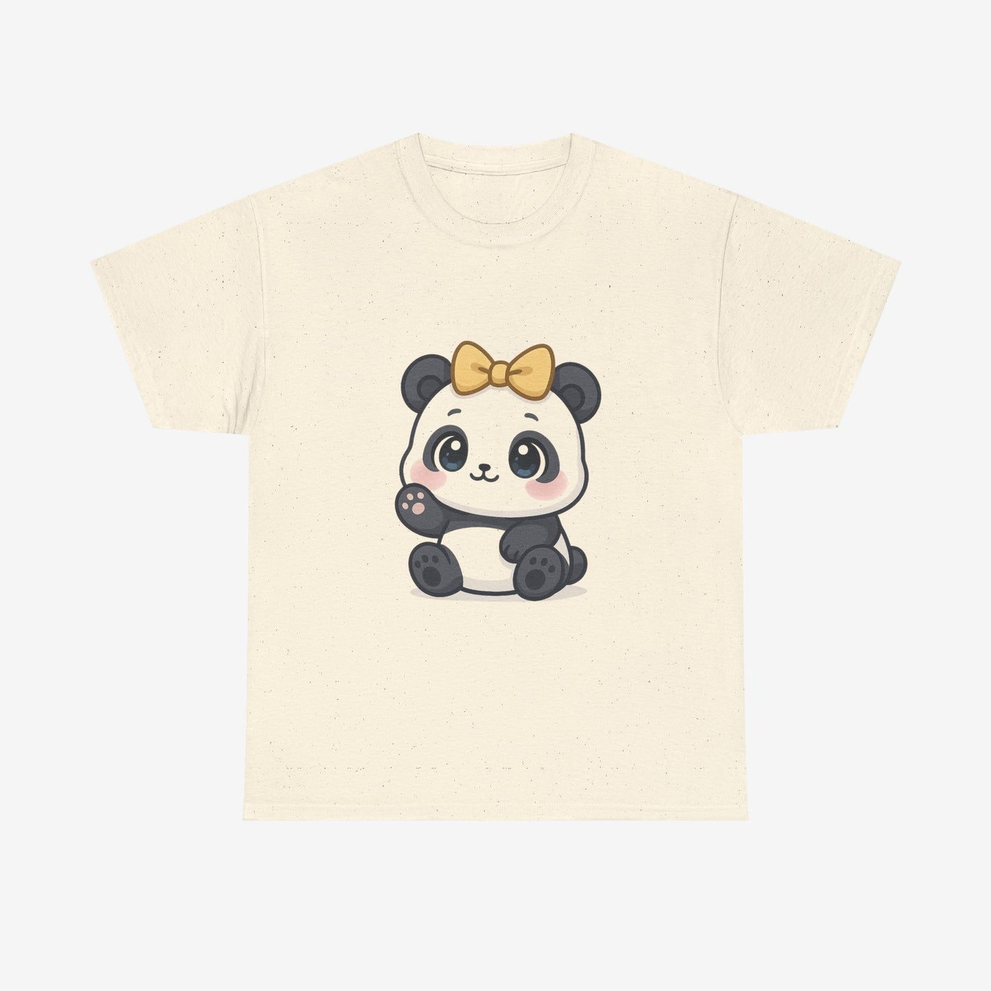 Schattig Panda T-Shirt met Gouden Strik
