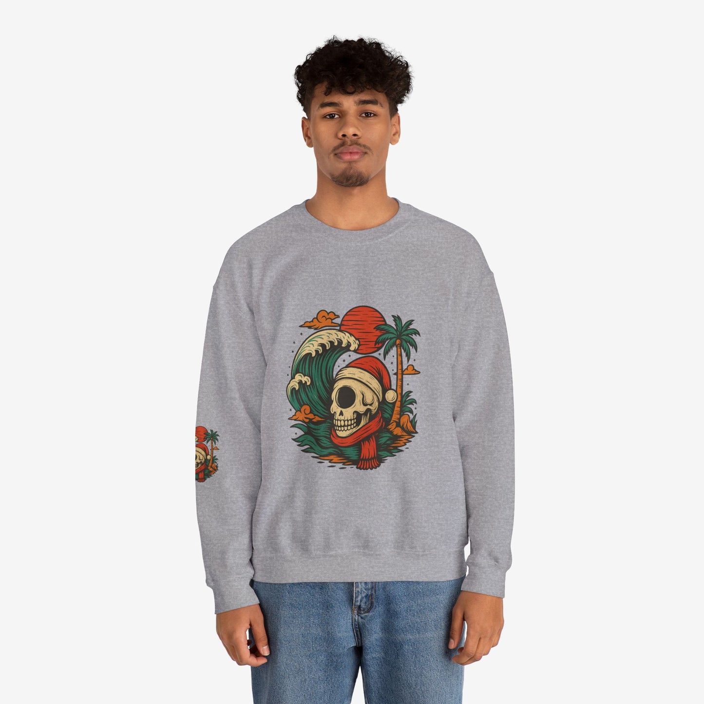 Skull Surf Kerst Sweater