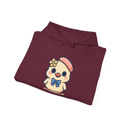 Kawaii Kuiken Hoodie – Met Baret en Bloemetje