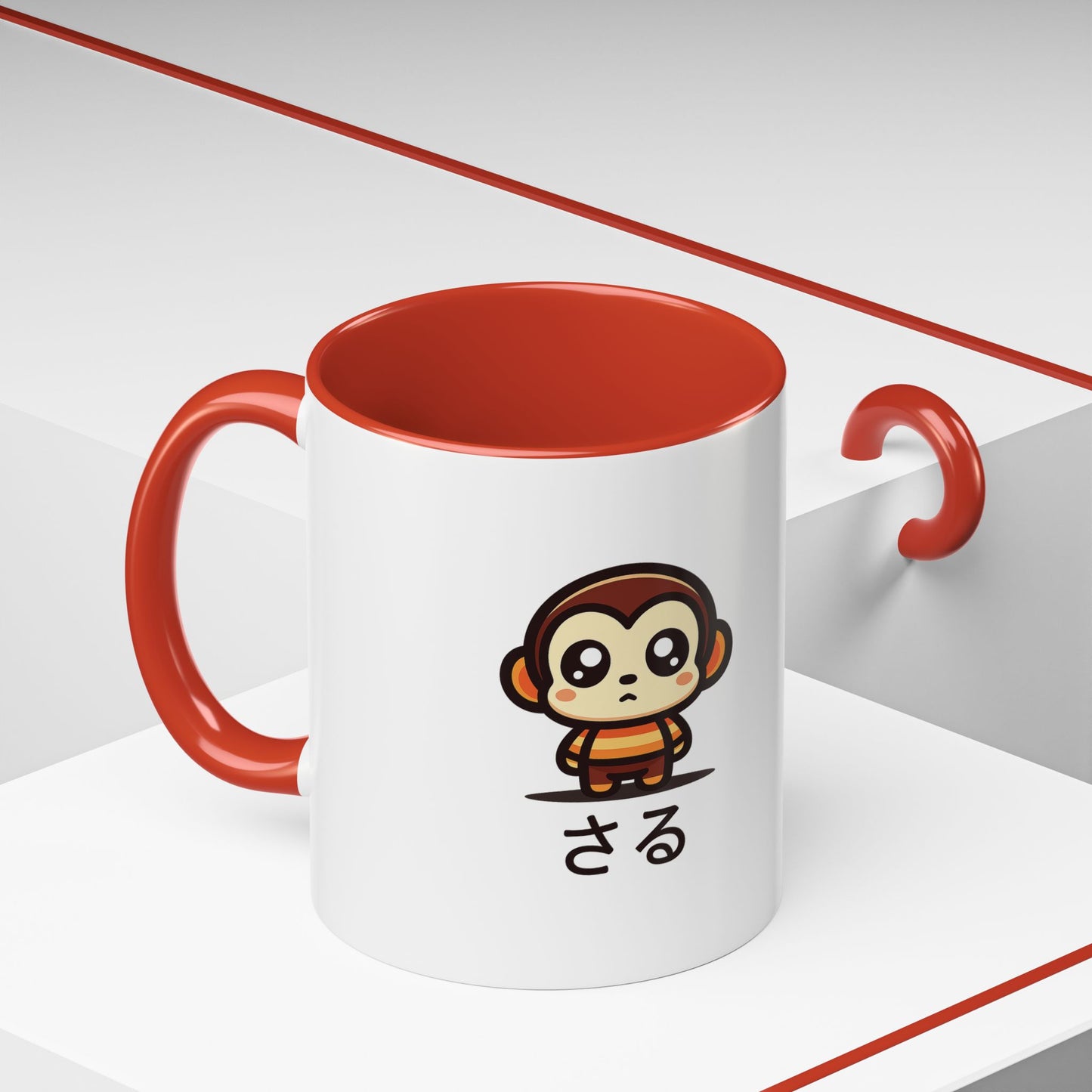 Cute Saru Accent Koffie Mok