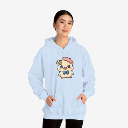 Kawaii Kuiken Hoodie – Met Baret en Bloemetje