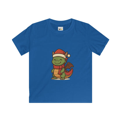 Schattig Kerstshirt met Draakje in Kerstmuts & Sjaal