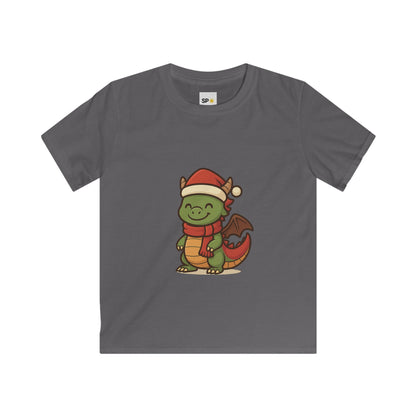 Schattig Kerstshirt met Draakje in Kerstmuts & Sjaal