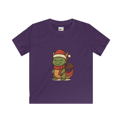 Schattig Kerstshirt met Draakje in Kerstmuts & Sjaal