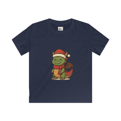 Schattig Kerstshirt met Draakje in Kerstmuts & Sjaal
