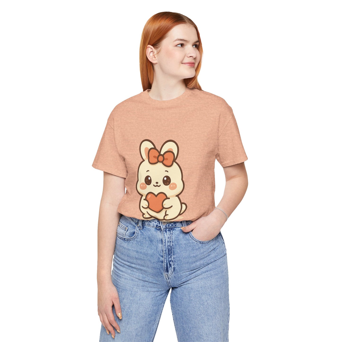 Schattig Kawaii Konijntje met Hart T-Shirt