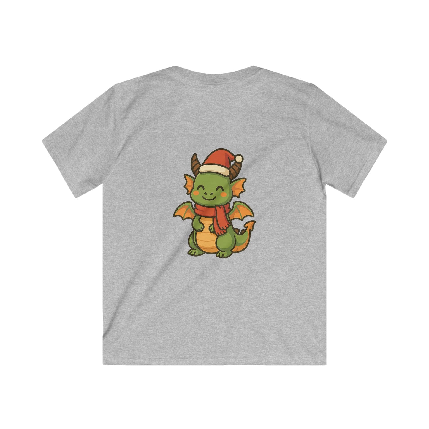 Schattig Kerstshirt met Draakje in Kerstmuts & Sjaal