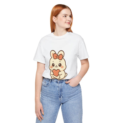 Schattig Kawaii Konijntje met Hart T-Shirt