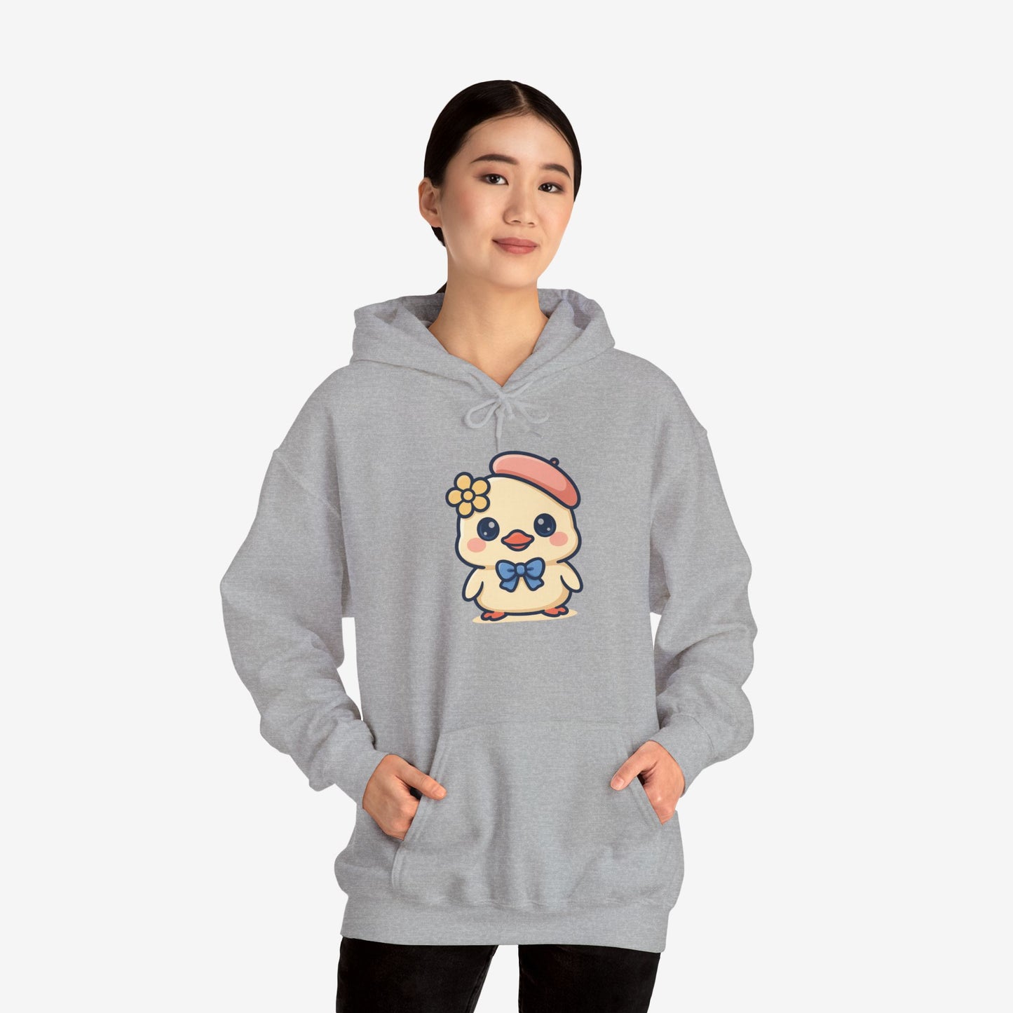 Kawaii Kuiken Hoodie – Met Baret en Bloemetje