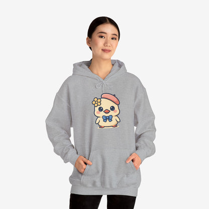 Kawaii Kuiken Hoodie – Met Baret en Bloemetje