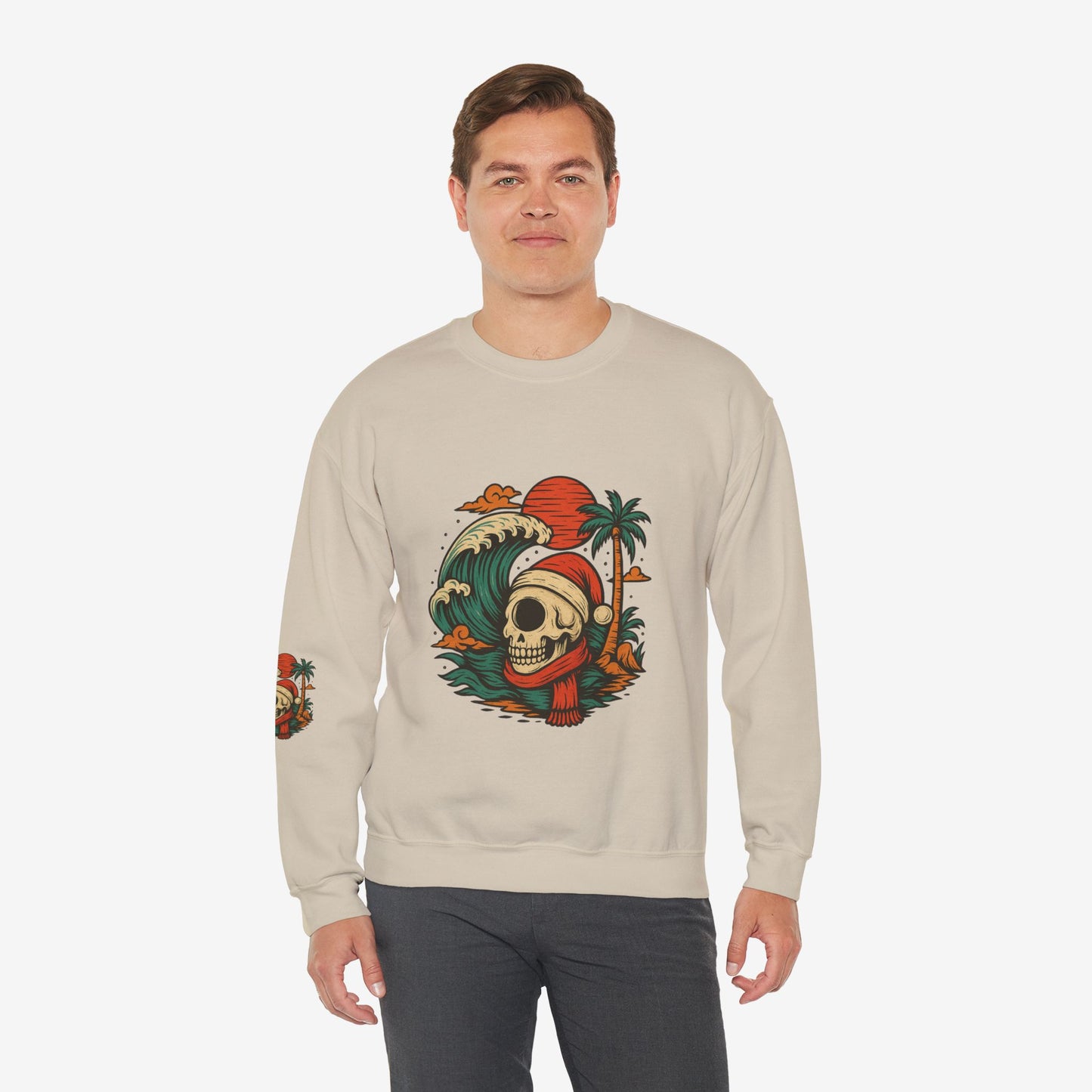 Skull Surf Kerst Sweater