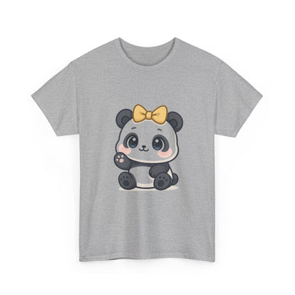 Schattig Panda T-Shirt met Gouden Strik