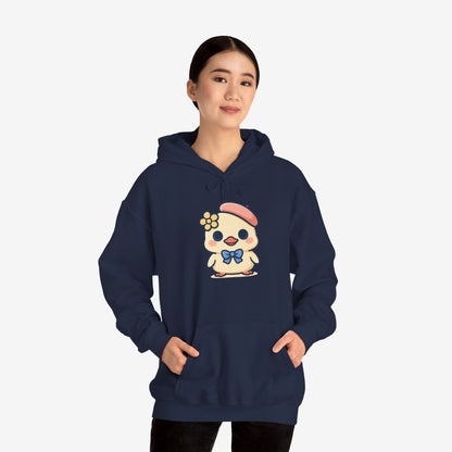Kawaii Kuiken Hoodie – Met Baret en Bloemetje