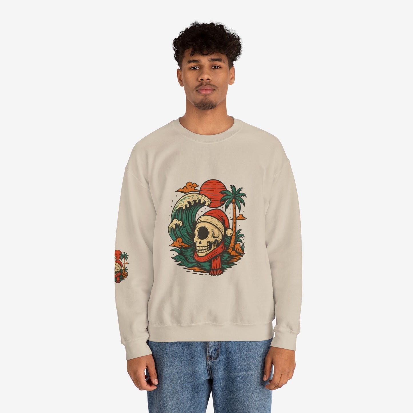 Skull Surf Kerst Sweater