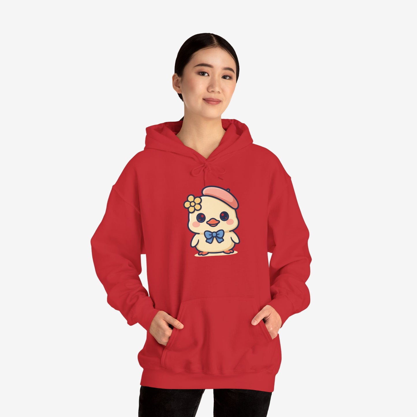 Kawaii Kuiken Hoodie – Met Baret en Bloemetje