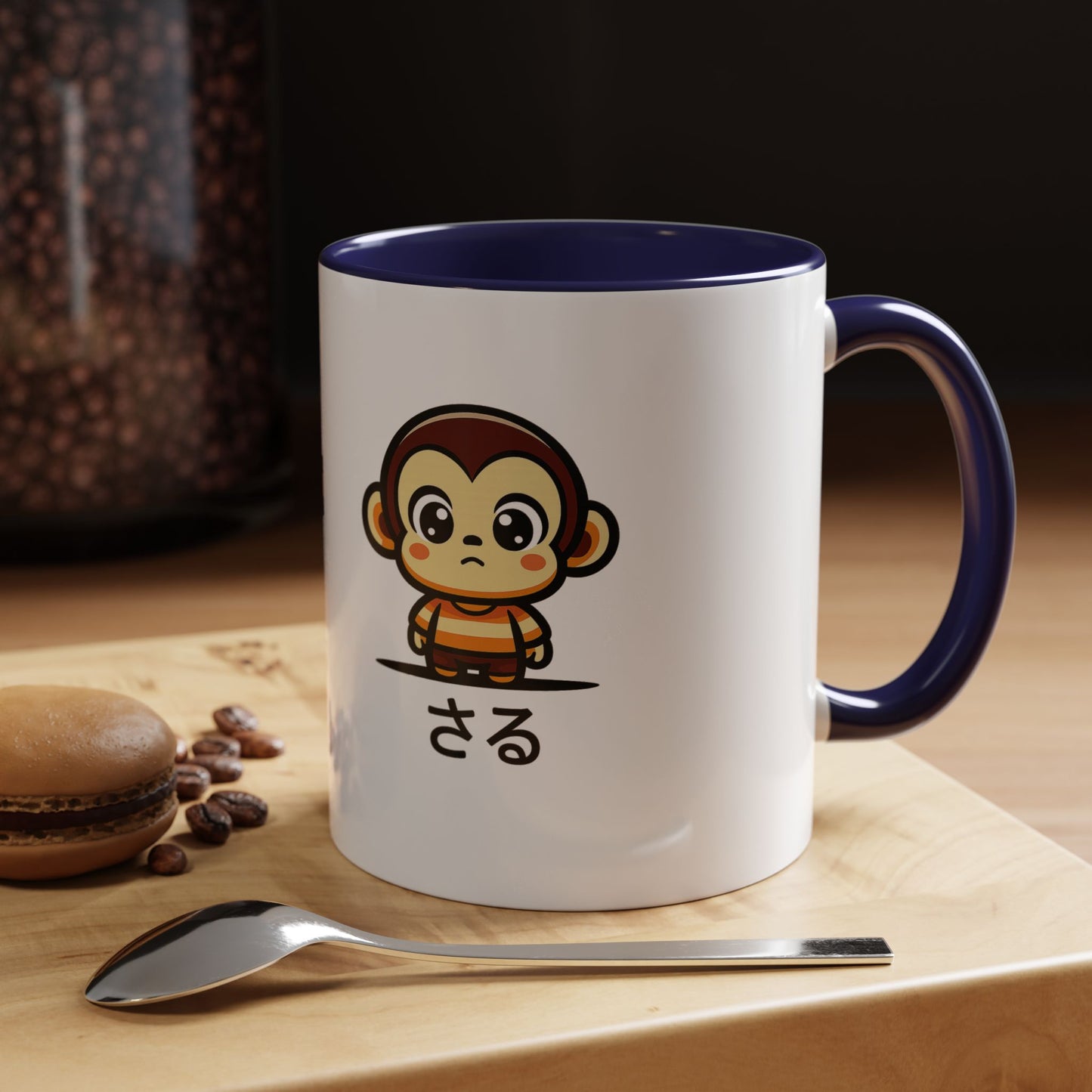 Cute Saru Accent Koffie Mok