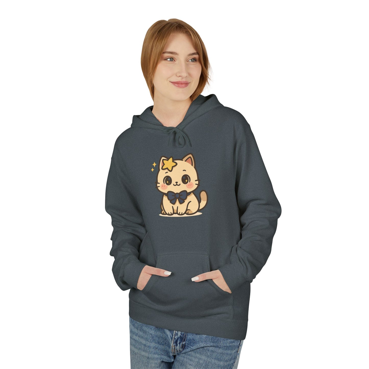 Schattige Kawaii Kat Hoodie met Sterretje