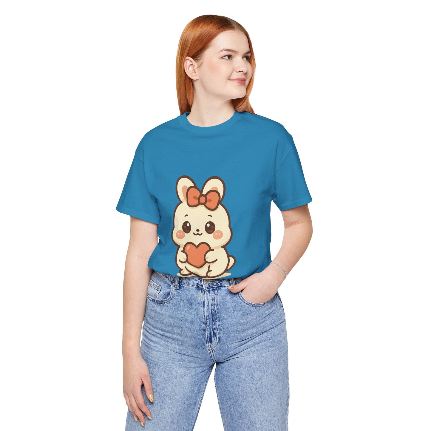 Schattig Kawaii Konijntje met Hart T-Shirt